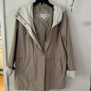 Worthington Tan Trench Coat with Hood